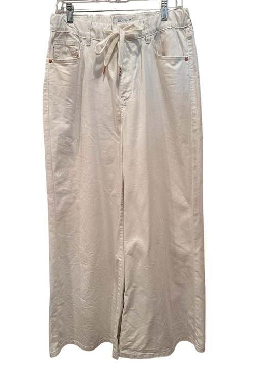 Judy Blue Denim - NWOT Judy Blue High Rise Palazzo Drawstring Pants Neutral Staple Sz 7/28 Short